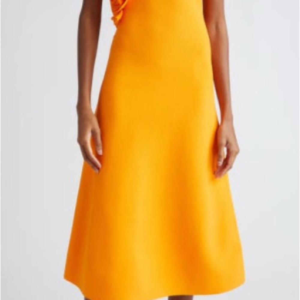 Lela Rose Vibrant Orange Dress